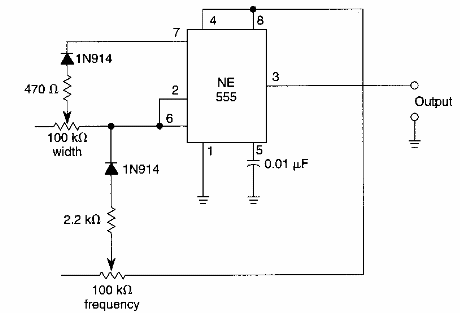 Astable 555 con control de ciclo activo 
