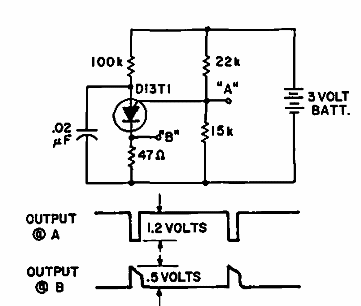 Oscilador de relajación 3 V 
