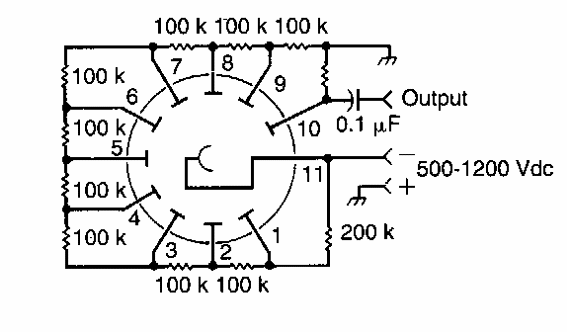 Fuente para válvula fotomultiplicadora 
