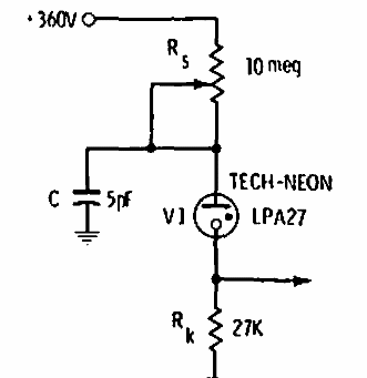 Oscilador neón de 30 a 40 kHz 
