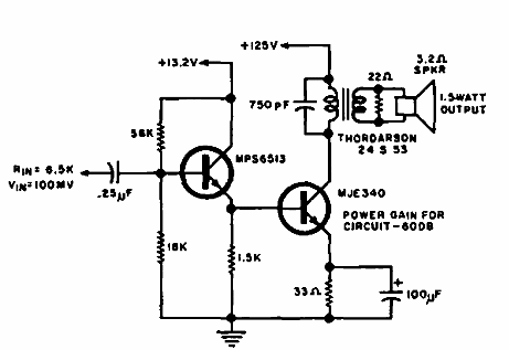 Amplificador para red eléctrica sin transformador 
