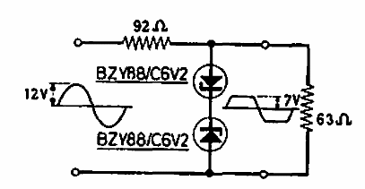 Limitador con diodos zener 
