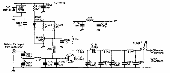 Amplificador de potencia para 70 MHz 
