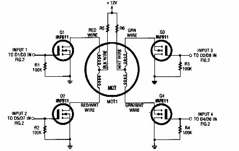 Control de motor paso a paso con MOSFET 
