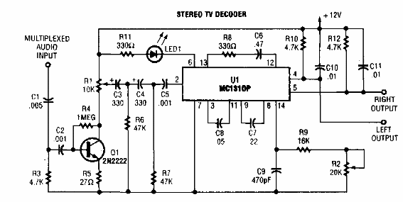 Decodificador de TV estéreo 
