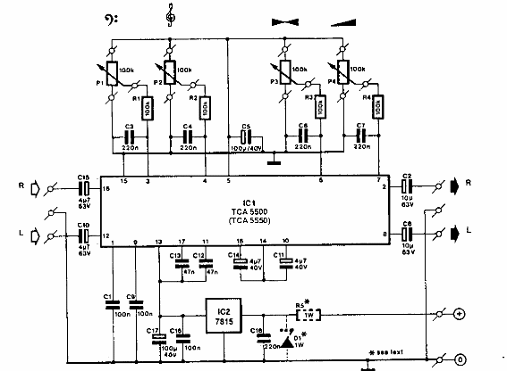 Control de tono y preamplificador
Control de tono y preamplificador