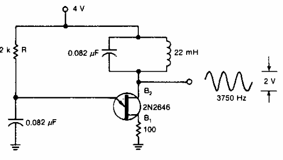 Oscilador sinusoidal con unijuntura
