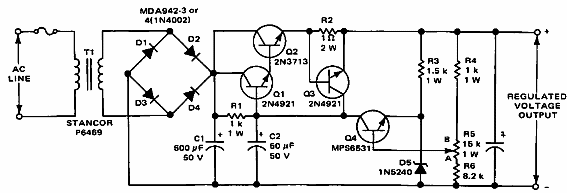 Fuente de alimentación de 32 V x 700 mA con protección 
