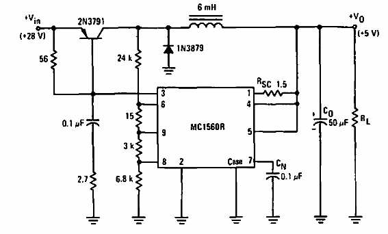 Regulador conmutado de 5 V 
