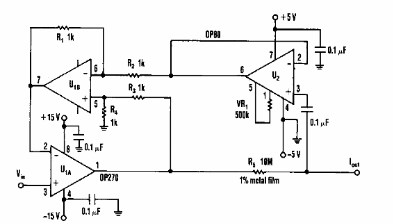 Fuente de precisión de baja corriente 
