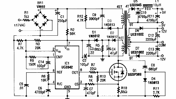 Fuente de alimentación conmutada 5 y 12 V
Fuente de alimentación conmutada 5 y 12 V
