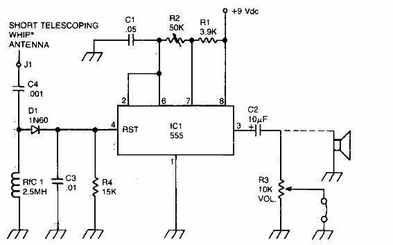 Oscilador alimentado por RF 555
Oscilador alimentado por RF 555