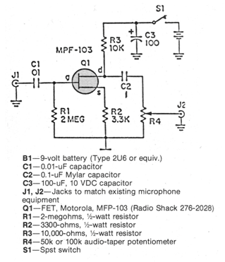 Amplificador de micrófono
Amplificador de micrófono