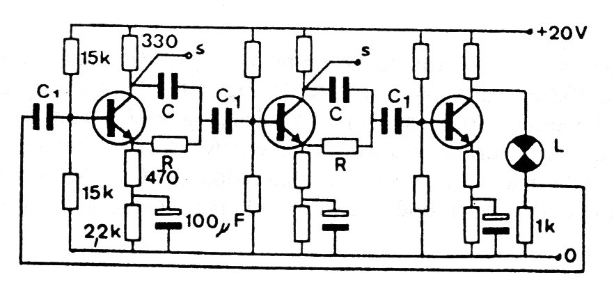 Oscilador de 3 transistores
Oscilador de 3 transistores