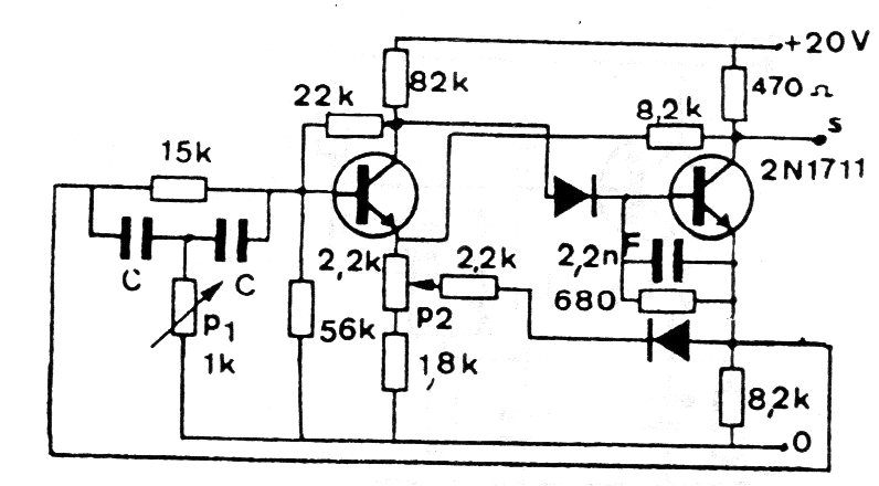 Oscilador de dos transistores
Oscilador de dos transistores