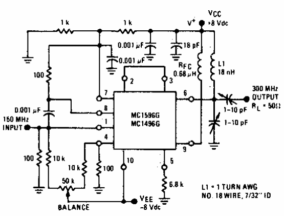 Doblador de 150 a 300 MHz
Doblador de 150 a 300 MHz