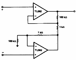 Amplificador de instrumentación TL082 
