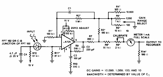 Amplificador de fotodiodo
Amplificador de fotodiodo