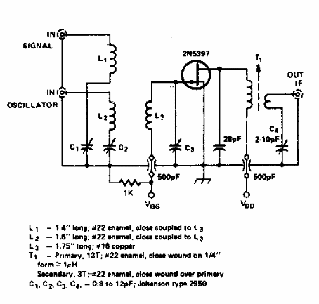 Mezclador RF con FET
Mezclador RF con FET