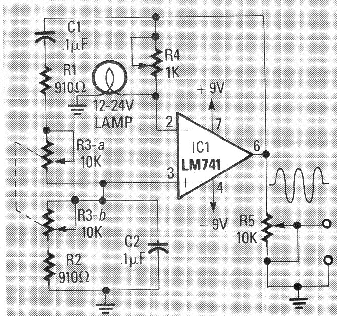 Oscilador de puente de Viena con el 741
Oscilador de puente de Viena con el 741