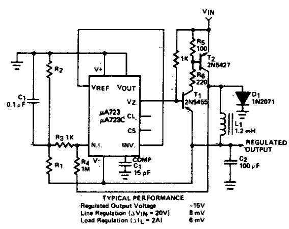 Regulador conmutado negativo 
