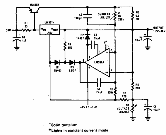 Regulador de corriente constante 
