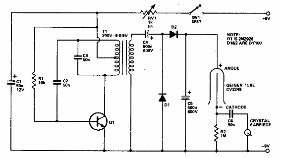 Contador Geiger con inversor 
