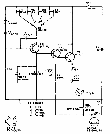 Ohmímetro de escala lineal 
