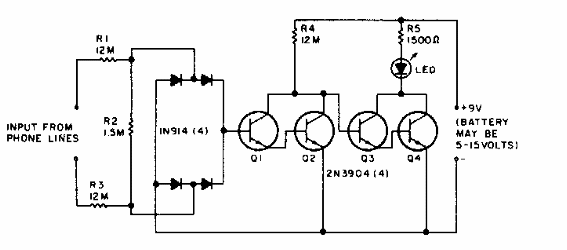 Indicador de teléfono descolgado 
