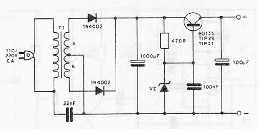 Eliminador de batería estabilizado

