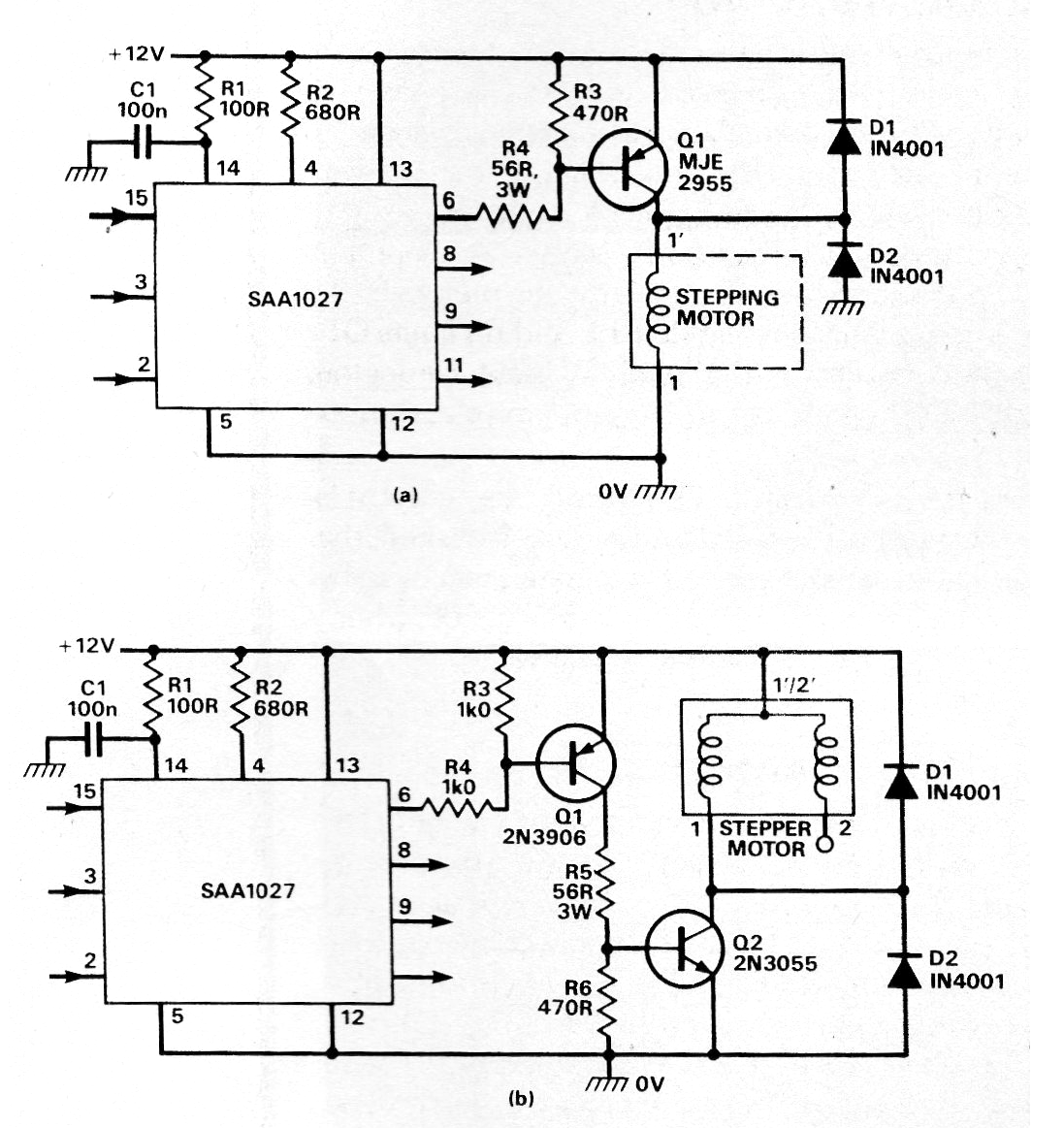 Dos boster de corriente para controles de motor paso a paso
Dos boster de corriente para controles de motor paso a paso