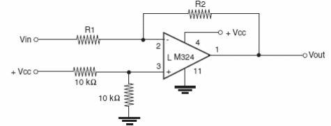 Amplificador operacional con ganancia 

