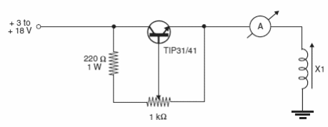 Circuito para determinar la fuerza de un solenoide 
