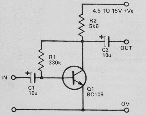 Amplificador lineal de 25 Hz a 120 kHz 
