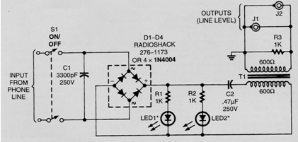 Interfaz telefónica para amplificador 
