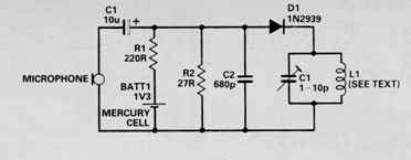 Transmisor FM con diodo de túnel
