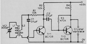 Radio AM de dos transistores 
