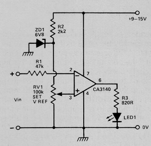 Indicador de subtensión con el CA3140 
