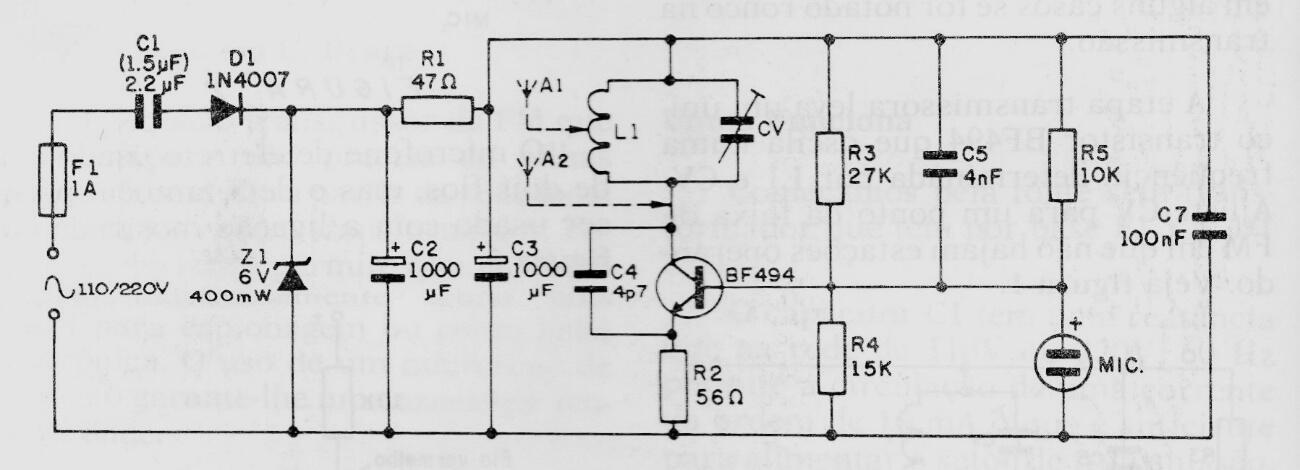 Transmisor FM alimentado por la red
Transmisor FM alimentado por la red