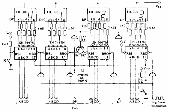 Display TTL de 4 dígitos
Display TTL de 4 dígitos