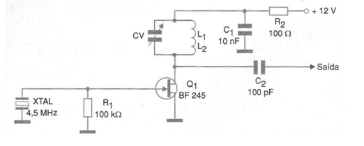 Oscilador de sobretono con FET
Oscilador de sobretono con FET