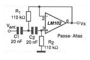 Filtro de paso alto
Filtro de paso alto