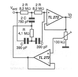 Filtro de rechazo con Q ajustable 
