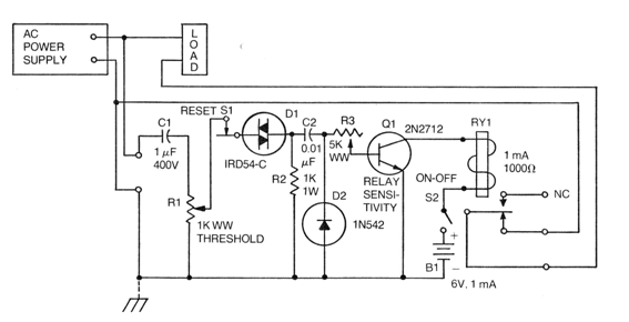 Protección contra sobretensiones de CA con Diac
Protección contra sobretensiones de CA con Diac