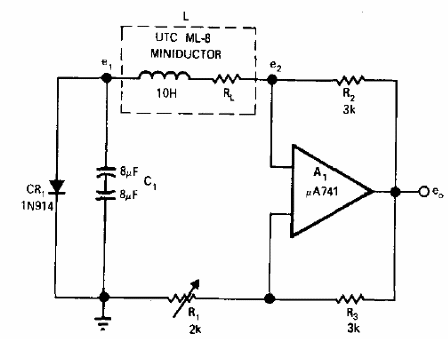 Oscilador 741 de 25 Hz
