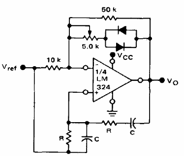 Oscilador de 1 kHz para puente de Viena
Oscilador de 1 kHz para puente de Viena