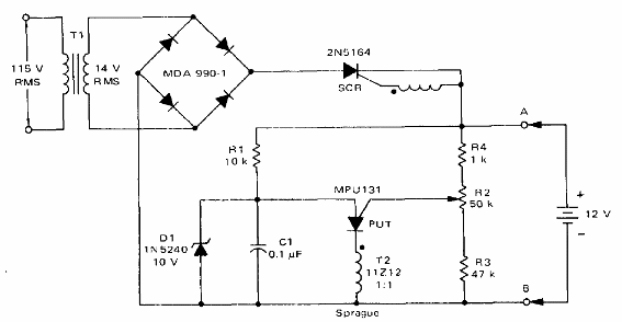 Cargador 12 V hasta 8 A 
