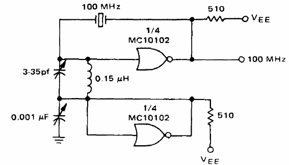Oscilador de cristal de 100 MHz
Oscilador de cristal de 100 MHz
