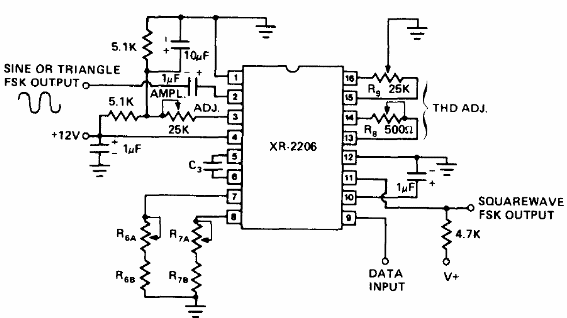 Generador de funciones XR2206
Generador de funciones XR2206