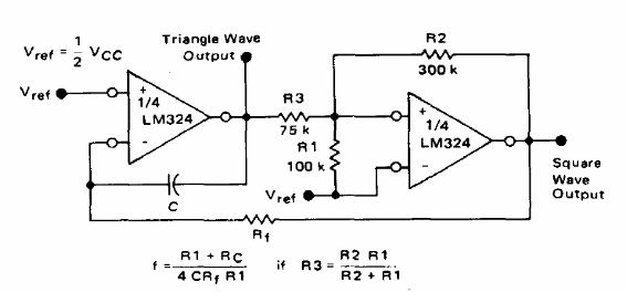 Generador Rectangular y Triangular LM324 
